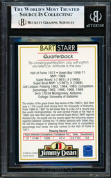 Bart Starr Autographed 1996 Jimmy Dean Card Green Bay Packers Beckett BAS #19830802