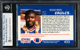 Reggie White Autographed 1990 Pro Set Card #423 Philadelphia Eagles Beckett BAS #19831469