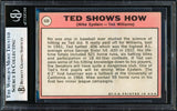 Ted Williams Autographed 1969 Topps Card #539 Washington Senators Beckett BAS #19831467