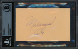 Muhammad Ali Autographed 3x5 Index Card Vintage Signature Beckett BAS #19816607