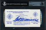 Ted Williams Autographed 1997 Ticket Boston Red Sox Beckett BAS #19815856