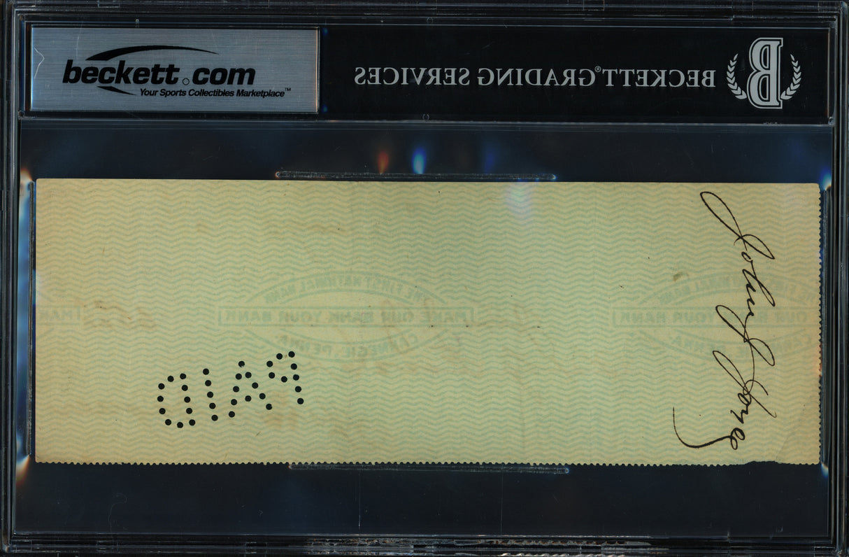 Honus Wagner Autographed Check Beckett BAS #19816611