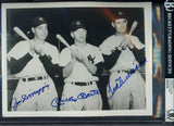 Mickey Mantle, Joe Dimaggio & Ted Williams Autographed 8x10 Photo Auto Grade Mint 9 Beckett BAS #19814836