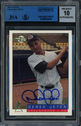 Derek Jeter Autographed 1993-94 Fleer Excel Rookie Card #106 New York Yankees Auto Grade Gem Mint 10 Beckett BAS #8922945