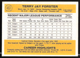 Terry Forster Autographed 1983 Donruss Card #453 Los Angeles Dodgers SKU #263741