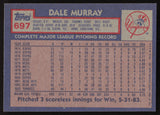 Dale Murray Autographed 1984 Topps Card #697 New York Yankees SKU #264073