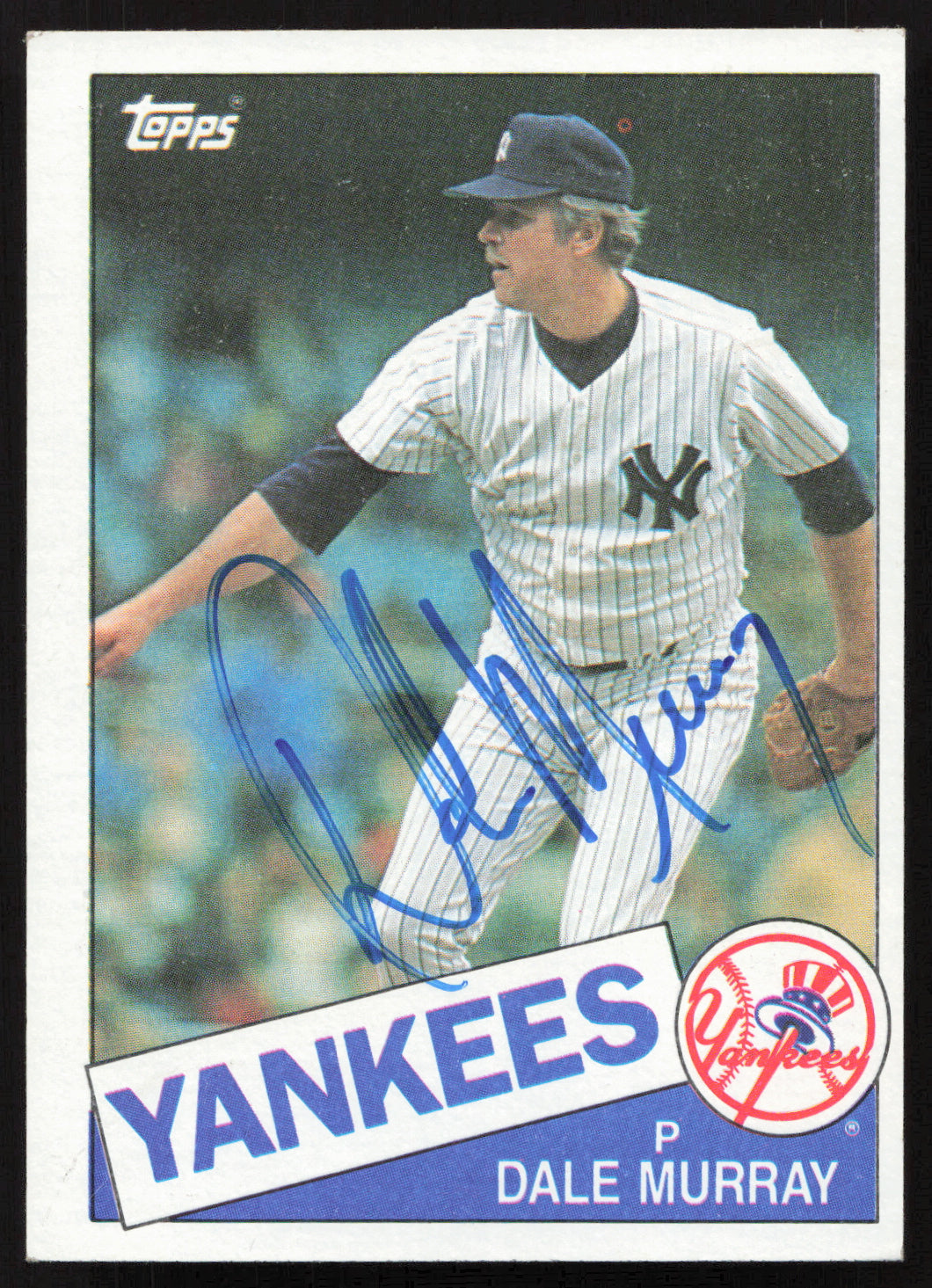 Dale Murray Autographed 1985 Topps Card #481 New York Yankees SKU #264113