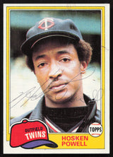 Hosken Powell Autographed 1981 Topps Card #137 Minnesota Twins SKU #264901