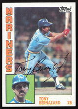 Tony Bernazard Autographed 1984 Topps Card #41 Seattle Mariners SKU #265208