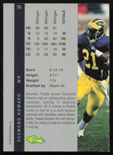 Desmond Howard Autographed 1992 Classic Four Sport Rookie Card #76 Michigan SKU #265250