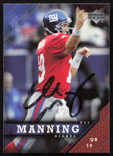 Eli Manning Autographed 2005 Upper Deck Card #121 New York Giants SKU #265315