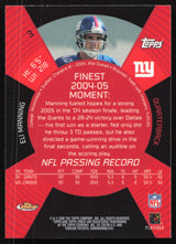 Eli Manning Autographed 2005 Topps Finest Card #3 New York Giants SKU #265317
