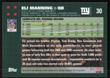 Eli Manning Autographed 2007 Topps Card #30 New York Giants SKU #265318