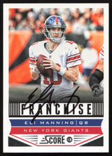 Eli Manning Autographed 2013 Score Card #287 New York Giants SKU #265324