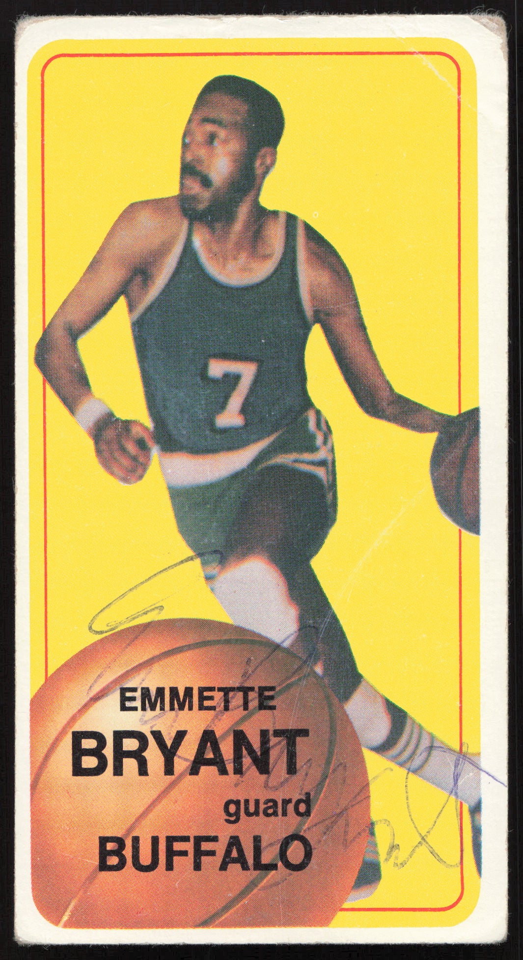 Emmette Bryant Autographed 1970-71 Topps Card #116 Buffalo Braves SKU #264160