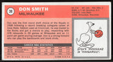 Don Smith Autographed 1970-71 Topps Card #39 Milwaukee Bucks SKU #264161