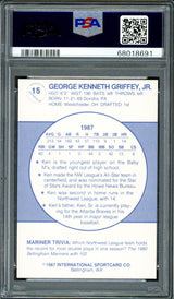 Ken Griffey Jr. Autographed 1987 Bellingham Rookie Card #15 Seattle Mariners PSA 9 Auto Grade Gem Mint 10 "87 #1 Pick" PSA/DNA #68018691