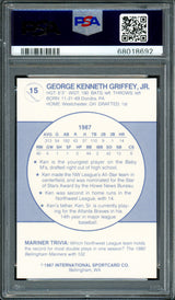 Ken Griffey Jr. Autographed 1987 Bellingham Rookie Card #15 Seattle Mariners PSA 9 Auto Grade Gem Mint 10 "87 #1 Pick" PSA/DNA #68018692
