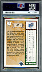 Ken Griffey Jr. Autographed 1989 Upper Deck Rookie Card #1 Seattle Mariners PSA 9 Auto Grade Mint 9 PSA/DNA #65116834