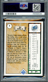 Ken Griffey Jr. Autographed 1989 Upper Deck Rookie Card #1 Seattle Mariners PSA 9 Auto Grade Mint 9 PSA/DNA #76568930