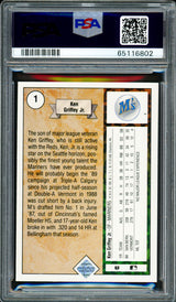 Ken Griffey Jr. Autographed 1989 Upper Deck Rookie Card #1 Seattle Mariners PSA 9 Auto Grade Gem Mint 10 PSA/DNA #65116802