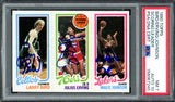 Larry Bird, Magic Johnson & Julius Erving Autographed 1980 Topps Rookie Card PSA 7 Auto Grade Gem Mint 10 PSA/DNA #156067240