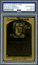 Willie Stargell Autographed 1989 Hall of Fame HOF Metallic Plaque Pittsburgh Pirates PSA/DNA #85768440
