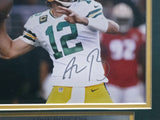 Aaron Rodgers Autographed Framed 8x10 Photo Green Bay Packers Beckett BAS QR #BA25380