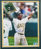Rickey Henderson Autographed Framed 8x10 Photo Oakland A's Beckett BAS QR #BH04538