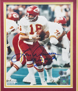 Len Dawson Autographed Framed 8x10 Photo Kansas City Chiefs "SB IV MVP HOF 81" Beckett BAS QR #BV86494