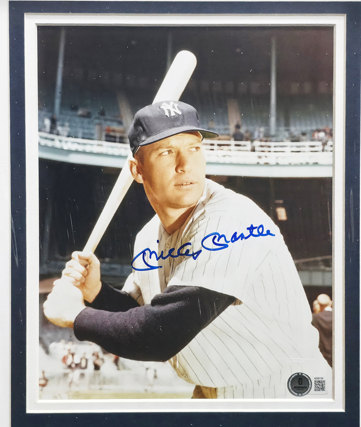 Mickey Mantle Autographed Framed 8x10 Photo New York Yankees Beckett BAS #AE85155