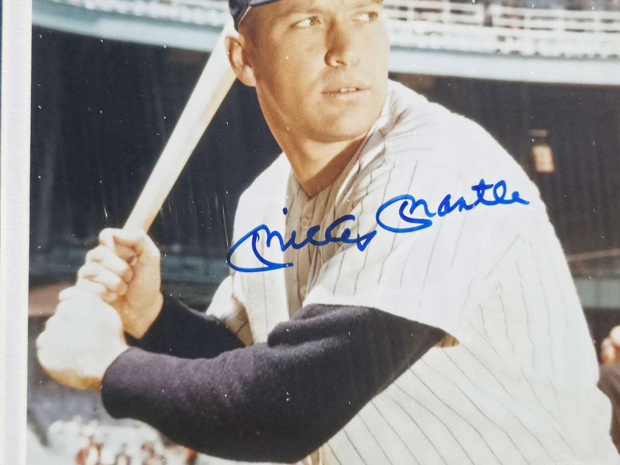 Mickey Mantle Autographed Framed 8x10 Photo New York Yankees Beckett BAS #AE85155