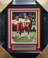 Len Dawson Autographed Framed 8x10 Photo Kansas City Chiefs "HOF 87" Beckett BAS QR #BV86495