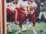 Len Dawson Autographed Framed 8x10 Photo Kansas City Chiefs "HOF 87" Beckett BAS QR #BV86495
