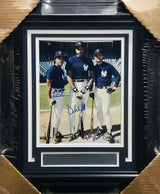 Rickey Henderson, Dave Winfield & Don Mattingly Autographed Framed 8x10 Photo New York Yankees Beckett BAS #AE37124