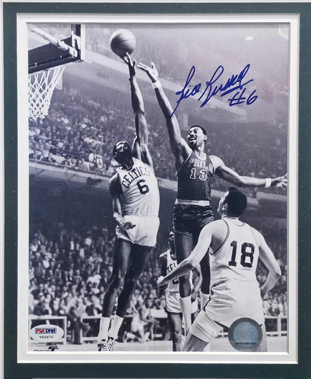 Bill Russell Autographed Framed 8x10 Photo Boston Celtics "#6" PSA/DNA #V64972
