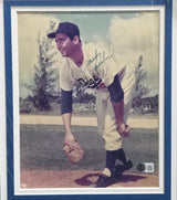 Sandy Koufax Autographed Framed 8x10 Photo Brooklyn Dodgers Beckett BAS #AE85156