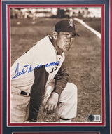 Ted Williams Autographed Framed 8x10 Photo Boston Red Sox Beckett BAS #AE37127