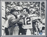 Tom Landry & Roger Staubach Autographed Framed 8x10 Photo Dallas Cowboys Beckett BAS #AE50747
