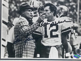 Tom Landry & Roger Staubach Autographed Framed 8x10 Photo Dallas Cowboys Beckett BAS #AE50747