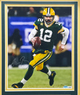 Aaron Rodgers Autographed Framed 8x10 Photo Green Bay Packers Beckett BAS QR #BE37665