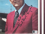 Paul Bear Bryant Autographed Framed 8x10 Photo Alabama Crimson Tide "Best Wishes" Beckett BAS #AE85159