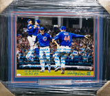 Pat Hughes Autographed Framed 16x20 Photo Chicago Cubs 2016 World Series Play By Play JSA #AU79270