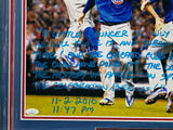 Pat Hughes Autographed Framed 16x20 Photo Chicago Cubs 2016 World Series Play By Play JSA #AU79270
