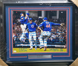 Pat Hughes Autographed Framed 16x20 Photo Chicago Cubs 2016 World Series Play By Play JSA #AU79273