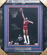 Julius "Dr. J" Erving Autographed Framed 16x20 Photo Philadelphia 76ers "1983 Champs" Beckett BAS Witness #3W344681