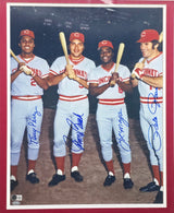 Big Red Machine Autographed Framed 16x20 Photo Cincinnati Reds With 4 Signatures Including Pete Rose Beckett BAS #AE49046