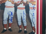 Big Red Machine Autographed Framed 16x20 Photo Cincinnati Reds With 4 Signatures Including Pete Rose Beckett BAS #AE49046
