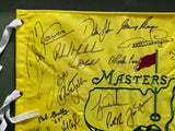 Masters Champions Autographed Framed Masters Flag With 32 Signatures Including Tiger Woods & Jack Nicklaus Beckett BAS #AC37759