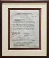 Ted Williams Autographed Framed 1955 Topps Contract Boston Red Sox With Sy Berger PSA/DNA #AO09942